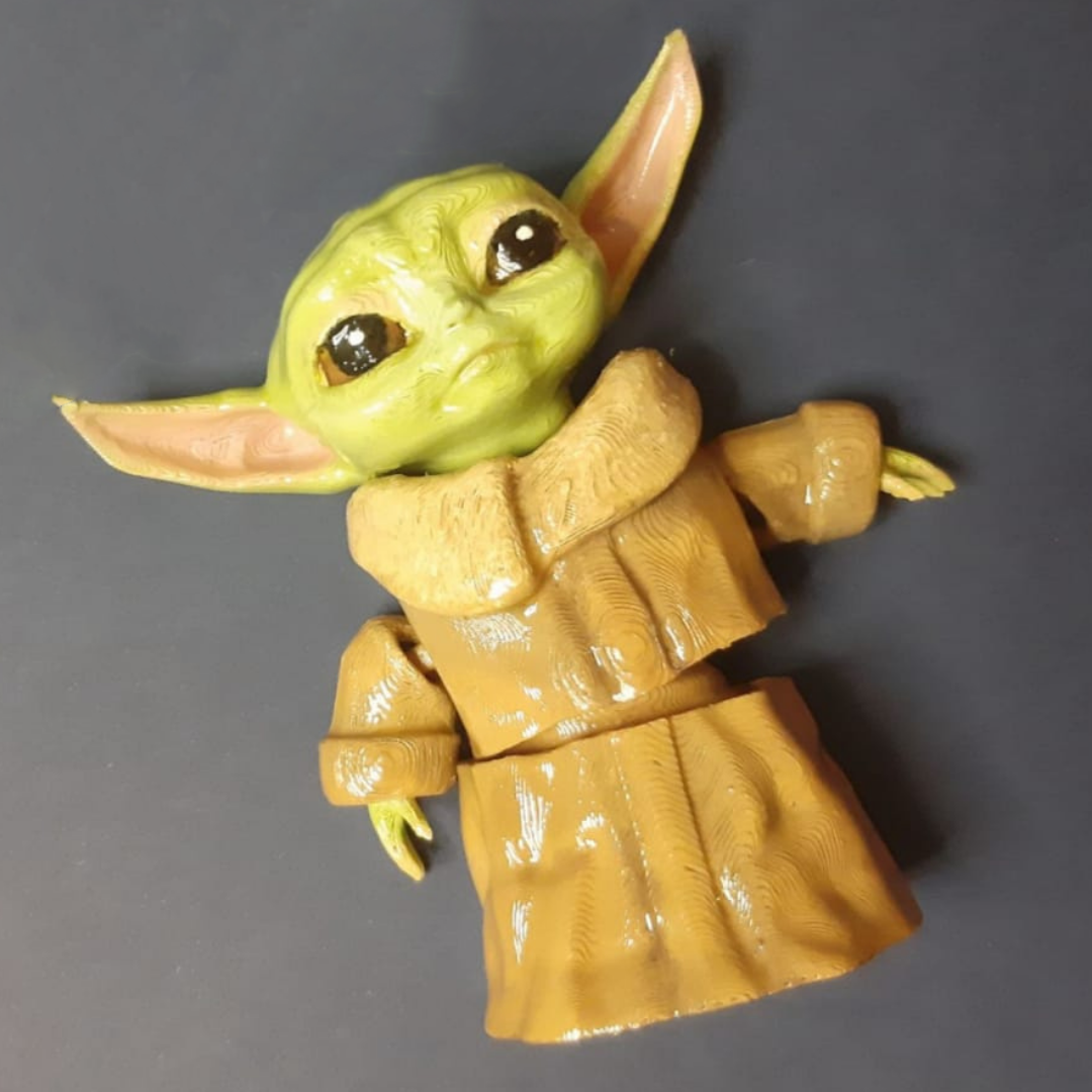 3D Yazıcı Baskılı Baby Yoda Figürü