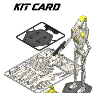 3D Yazıcı Baskılı Savaş Droid B1 Star Wars Kit Kartı
