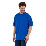 Erkek Desensiz Oversize Mavi T-Shirt 3
