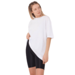 Kadın Desensiz Oversize Beyaz T-Shirt