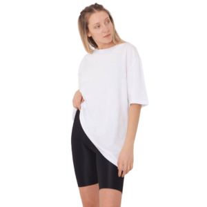 Kadın Desensiz Oversize Beyaz T-Shirt