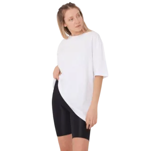 Kadın Desensiz Oversize Beyaz T-Shirt