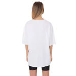 Kadın Desensiz Oversize Beyaz T-Shirt 5