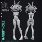 3D Yazıcı Baskılı Tavşan Kız Anime Figür