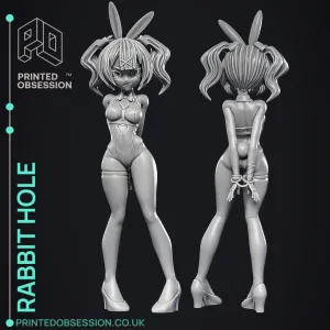 3D Yazıcı Baskılı Tavşan Kız Anime Figür