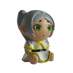 3D Baskılı Chibi Frieren Boyalı figür