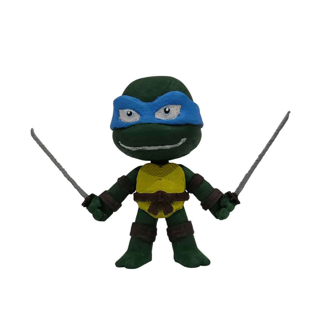 3D Baskılı Leonardo Ninja Kaplumbağa figür
