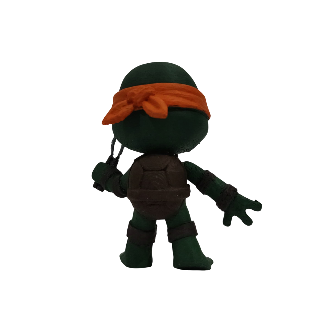 3D Baskılı Michelangelo Ninja Kaplumbağa figür