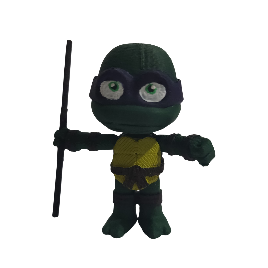 3D Yazıcı Baskılı Donatello Ninja Kaplumbağa Figürü