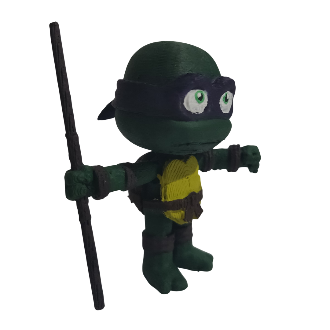 3D Yazıcı Baskılı Donatello Ninja Kaplumbağa Figürü