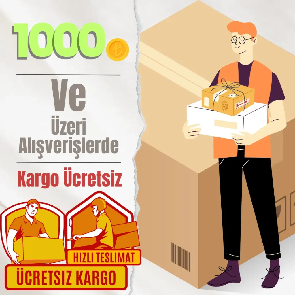 1000 TL Ve Üzeri Alışverişlerinizde Kargo Ücretsiz Tospikmarket