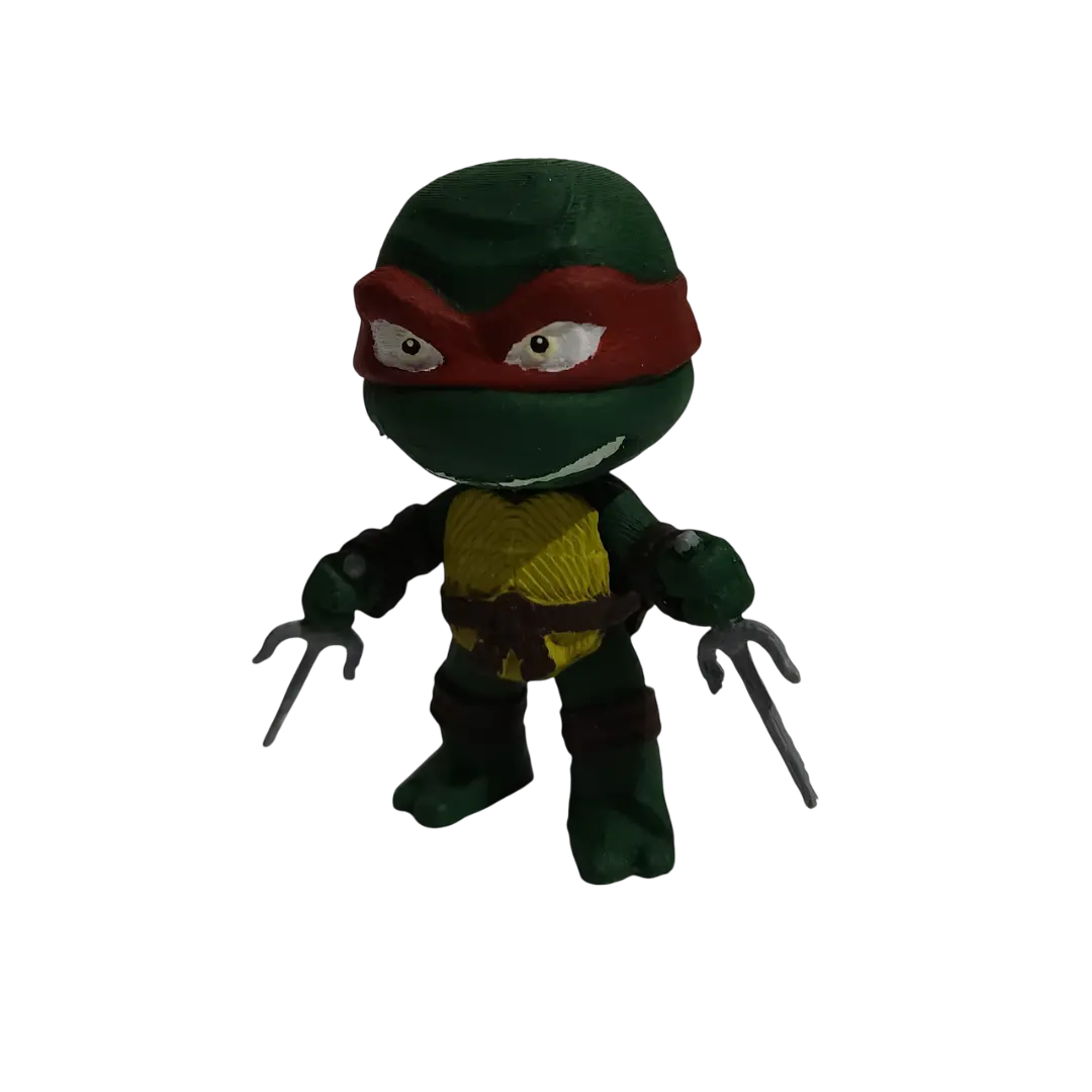 3D Yazıcı Baskılı Ninja Kaplumbağalar Rafael Chibi Ninja Kaplumbağa Figür Tospikmarket 2