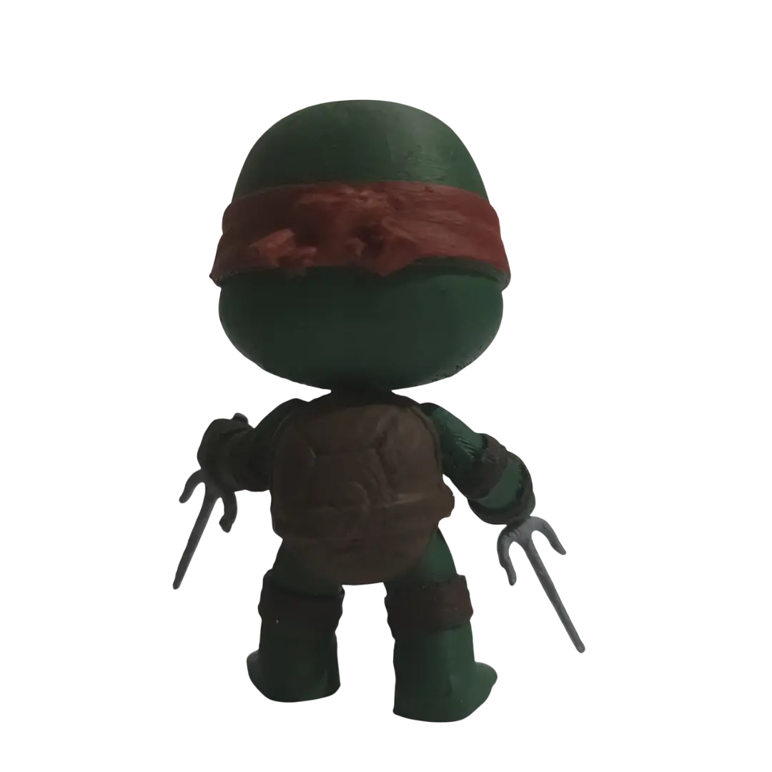 3D Yazıcı Baskılı Ninja Kaplumbağalar Rafael Chibi Ninja Kaplumbağa Figür Tospikmarket 3