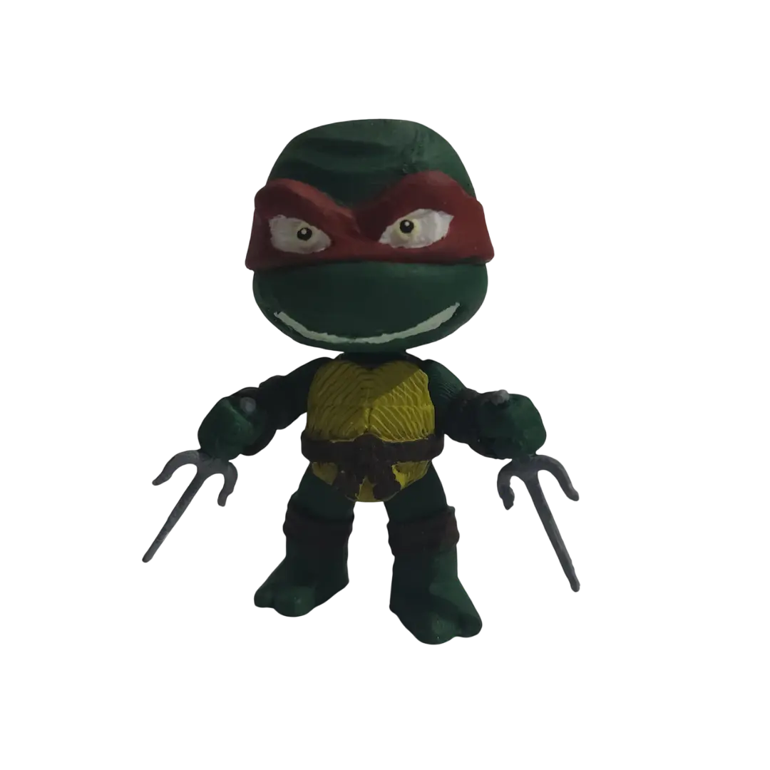 3D Yazıcı Baskılı Ninja Kaplumbağalar Rafael Chibi Ninja Kaplumbağa Figür Tospikmarket