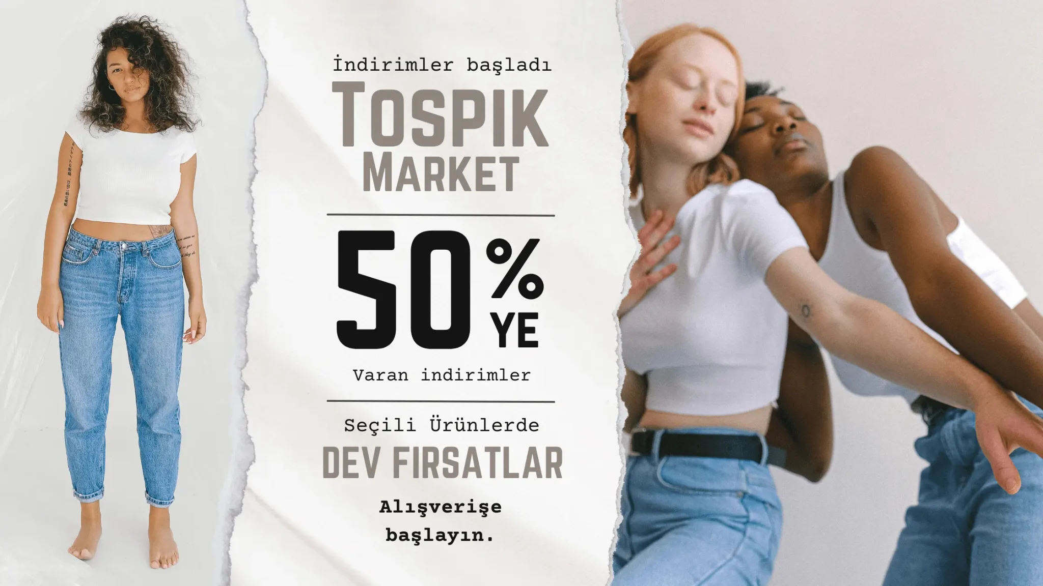 %50 Ye varan Dev İndirimlerle Tospikmarket Alışveriş Sezonu Başladı Tospikmarket