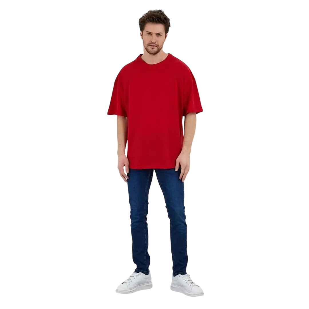 Erkek-Desensiz-Oversize-Kirmizi-Tshirt-Tospikmarket-4