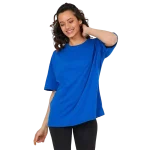 Kadin-Desensiz-Oversize-Mavi-T-Shirt-Tospikmarket