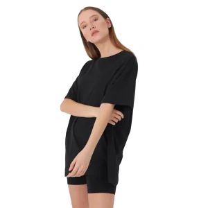 Kadin-Desensiz-Oversize-Siyah-T-Shirt-Tospikmarket